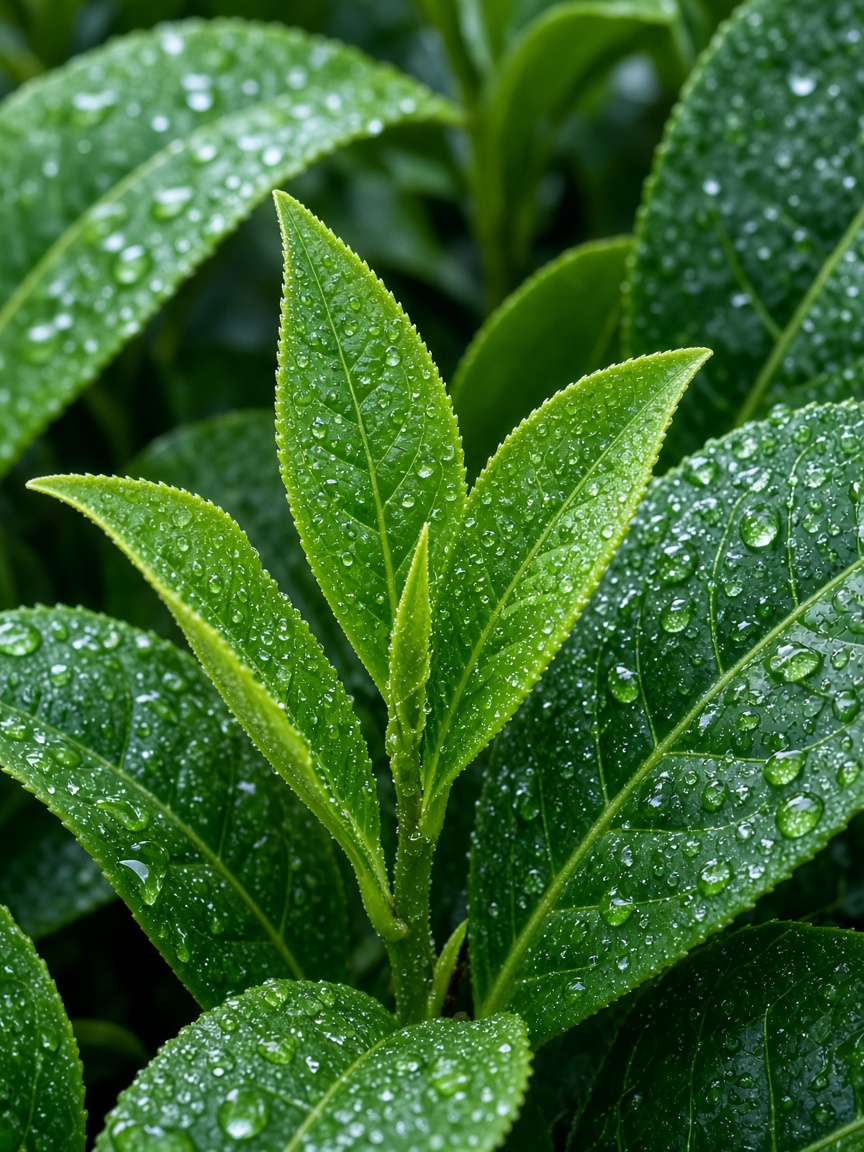 Fresh tea leaves